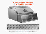Semi-Truck Step Tool Box, 610 x 695 x 645 mm Heavy Duty Aluminum Toolbox Side Mount, Waterproof Side V952-BTGJXBTGJX3TF391R001V0