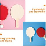 12Pcs DIY Wooden Ping Pong Paddle Blank Unpainted for Painting V1192-AZ-W-21481