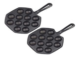 SOGA 2X 18CM Cast Iron Takoyaki Fry Pan Octopus Balls Maker 12 Hole Cavities Grill Mold ZPAIB2X2