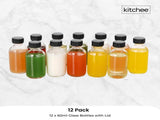 Kitchee 12x 60ml Small Glass Bottles Lids Funnels Brush Labels Pen V238-SUPDZ-41201377476688