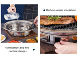 Thai Barbecue Grill PanThai BBQ Grill Pan 2 in 1 Non Stick Even Heating Aluminum Hot Pot Grill for V1369-AZ3-W-16226