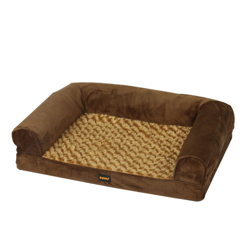 PaWz Pet Bed Sofa Dog Bedding Soft Warm L PT1027-L-BR