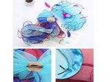 Women's Hair Clip Hat Women Church Cap Wide Brim Summer Sun Hat for Party Wedding Women's V1370-AZ4-22393