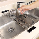 Heavy-Duty Stainless Steel Kitchen Multi-Purpose Drain Rack with Versatile Cutlery Basket and Cup V1341-ZY-RU3RGSZP-BLACK-C1