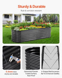 Metal Raised Garden Bed, 8 x 2 x 2 ft Outdoor Galvanized Box, with Open Bottom, Large Oval V952-JSYHZZCTYXSH1MOSLV0