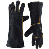 Leather Welding Gloves 932&degF High Temperature Work Gloves For Welding Bbq Kitchen Baking Oven V1188-MS-227-1896