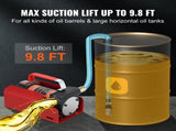 Fuel Transfer Pump, 12V DC, 10 GPM, 8 m Lift, Portable Electric Diesel Transfer Extractor Pump Kit V952-C155W40LPM12VBIFFV9