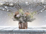 Mini Christmas Tree Decorations 35cm Flocking Pine Cone Simulation Artificial Christmas Tree Home V1294-YM0703-230621SM03-2