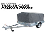 6X4 Box Trailer Cage Canvas Cover Universal Waterproof Rip Resistant 3ft V379-TCC6X4X900