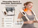 Livemor Neck Massager with Heat Pillow Shiatsu Shoulder Back Massager Pain Relief Tissue Kneading NECK-MASSAGE-02-GYBG