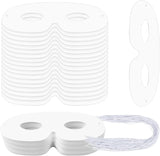 100 Pack White Paper Eye Masks, Plain Masquerade Mask Blank Masks Decorate for Cos-Play, Halloween V1259-DP01-A-4142