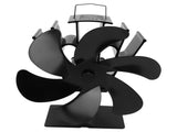 6 Blades Heat Powered Stove Fan Self Starting High Temperature Resistant Fireplace Fan LT385 4 Black V1294-YM3113220250411-0421