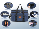 Khaki 23L Extra Large Insulated Cooler Bag with Double Layers - Perfect for Camping, Picnics, and V888-ELOSUNG21916