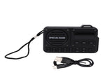 Emergency Radio Bluetooth Speaker Bluetooth 5.4 USB Portable FM Radio for Indoor Outdoor Travel V1294-YM0901-3115250071812