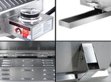 Grillz Portable Gas BBQ Grill with Double Sided Plate PGB-1B-HP-SS-AB
