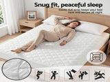 Giselle Waterproof Mattress Protector 100% Cotton Quilted Fitted Cover Double MP-COT-WHITE-D