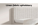 Artiss BedStory King Bed Frame with Mattress Set Platform Base Pocket Coil Linen Upholstered BFRAME-SET-AMMY-XF-34-K