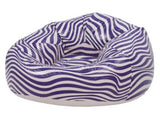 Inflatable Chair PVC Wave Strip Pattern Ergonomic Desig Minimalism Inflatable Beanbag Chair Blue V1294-YM0901-3116240034711