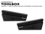 900mm Black Pair of Under Tray Undertray Tool Box Steel Underbody Toolbox Truck V379-UTSBLCK900