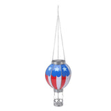 Hot Air Balloon Solar Lantern Automatic Open Iron Patriotic Flag Pattern Hanging Solar Light for V1294-YM0901-3111240201411