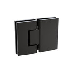 100x80cm Corner Frameless Shower Screen with Black Brackets and SS Hinges, Square Knob Handle V63-862701