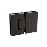 90cm Frameless Glass Bath Screen Wall Channel with Stainless Steel Hinges in Black Finish V63-852341