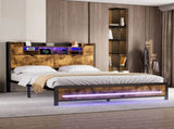 Levede King Bed Frame Storage Headboard Industrial BF1066-K