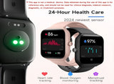 Smartwatch, men's and women's, 4.95cm fitness tracker, supports answering/making calls, V1106-HESB-004