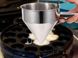Funnel Cake Maker Confectionery Funnel Stainless Steel Pancake Cooks 1 Set V1369-AZ3-W-13243