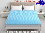 7 Zone Memory Foam Topper Mattress Toppers Cool Gel Pad Mat Medium Firm 8cm Thick 137cm x 190cm V201-W12782460