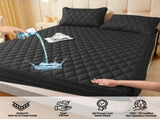 Waterproof Fitted Bed Sheet, Deep Pocket Stretch Mattress Cover, Soft Knit Bed Sheet for Sleeping V1369-AZ3-W-21608