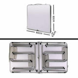 Portable Folding Picnic Camping Set BBQ Party Aluminium Table 4 Foldable Chairs V610-PICTAB/W/C-SEP