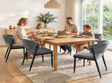 Artiss Dining Chairs Set of 6 Linen Fabric Soft Upholstered Chairs Grey DINC-KJ-7016-GYX6