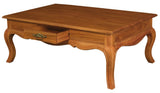 French Provincial 2 Drawer Coffee Table - Light Pecan V199-CT002FPLP