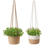 2PCS Braided Plant Basket Hanging Plant Pots Plant Hanger Plant Basket Wall Decoration Flower Pots V1294-YM0717-10071364