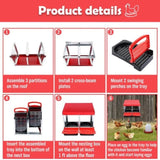 VaKa Chicken Hen Coop Hutch 2 Hole Inside Outside Roll Away Lay Egg Nesting Box V465-V51003