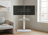 Levede TV Floor Stand 32-65 Inch Universal Swivel Height Adjustable Mount White TV1007-WH-AU