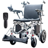 EQUIPMED Power Electric Wheelchair, Airline Approved Wheelchair, Extra Lightweight, Long Range, V219-HELWLCEQPSS7A
