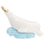 Ceramic Dolphin Soap Box and Soap Holder for Storage Rack for Shower and Sink Use V1369-AZ3-W-18305