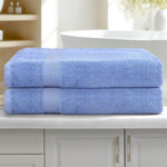 2 Pack Bath Sheets Set Cotton Extra Large Towel Blue TOWEL-D-180-L-BL