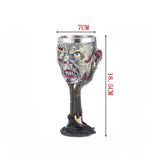 Resin Mutant Face Sculpted Goblet 2 PCS, Retro Horrorstyle Cup, Stainless Steel Inner Container for V1221-XM-LB4259-ZS107