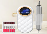 White Portable Mini Electric Nail Drill Pen - Manicure Pedicure Polishing & Shaping Tool V888-ELOSUNG24691