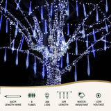 288 LED 7M Christmas Lights Icicle Light Falling Metor Jingle Jollys XMAS-LED-IC-ICICLE-BU