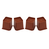 4PCS Heavy Duty Bed Chair Riser L Shaped 6in Anti Slip Furniture Extra Raiser for Bedroom V1294-YM0703-3114230002811