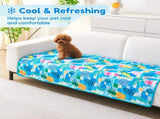 Cooling Pet Mat for Dogs and Cats, Breathable Ice Silk Summer Bed Pad with Non-Slip Base, Washable V1341-ZY-NAUMWTJB-PINKSNOWFLAKE-2XL