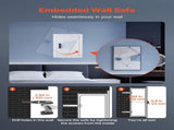 0.83 sq.ft Wall Safe, 3-Tier Hidden Wall Safe with Password, Key & Turning Knob, Q235 Cold-Rolled V952-BGBXJ4162522X2SV6001V9