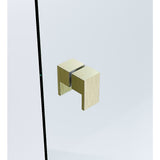 Brass Shower Door Square double pull Handle in Gold V63-930391