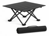 Black Portable Folding Table - 41 x 35 cm Carbon Steel Compact Carry Design, Quick Setup and Space V888-ELOSUNG54919