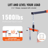 Hydraulic Engine Hoist with Lever, 2000KG Heavy-duty Cherry Picker Shop Crane, Foldable Engine Crane V952-ZDSFDJQZJCJH2V44JV0