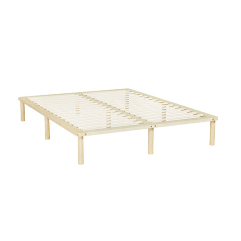 Artiss Bed Frame Double Size Wooden Base Mattress Platform Timber Pine AMBA WBED-AMBA-D-WD-AB